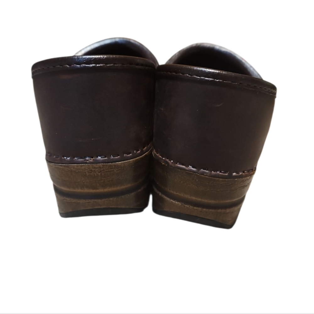 Dansko Patricia Embellished Brown Leather Clogs - Picture 7 of 16